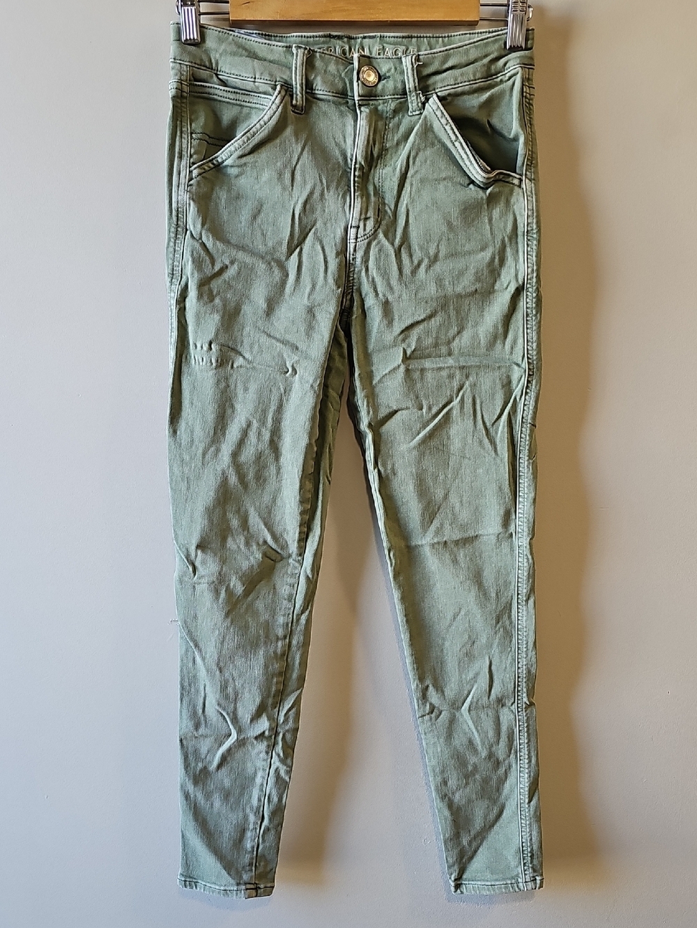 American Eagle Outfitters Size 6 Green High Rise Jeggings